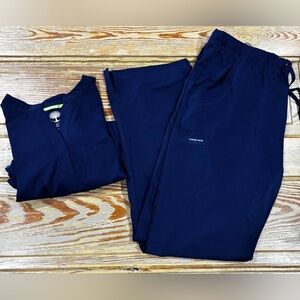 Healing Hands Women’s Deep Blue Scrub Set